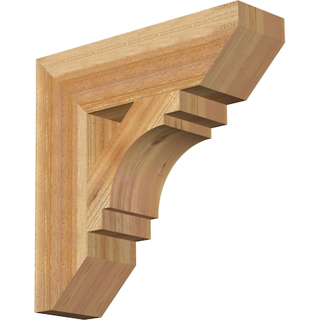 Ekena Millwork Merced Slat Rough Sawn Bracket, Western Red Cedar, 6"W x 22"D x 22"H BKT06X22X22MRC06RWR